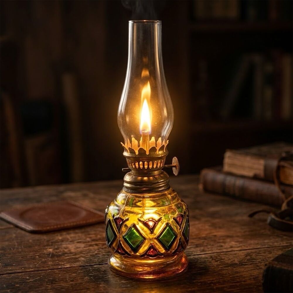 Vintage Sail Boat Brand Hong Kong U.K. Design oil lamp.